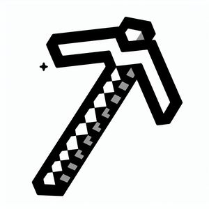 A black and white picture of a hammer
