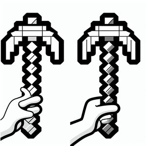 A drawing of a hand holding a rope