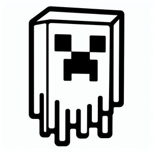 A black and white image of a cube