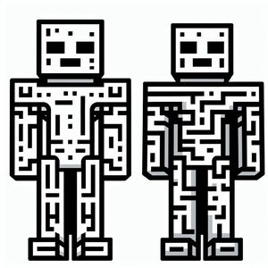 A black and white image of a robot