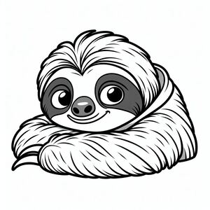 A cartoon slotty with a scarf around its neck