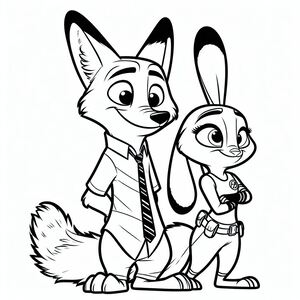 The fox and the hound coloring pages