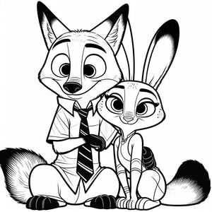 The fox and the hound coloring pages