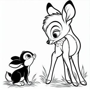 The fox and the rabbit coloring pages