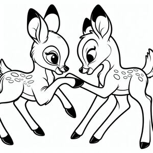 A couple of deers playing with each other 4