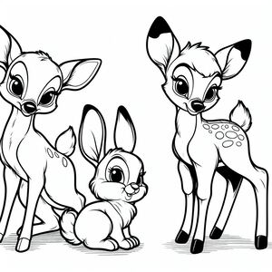 A couple of deers sitting next to each other