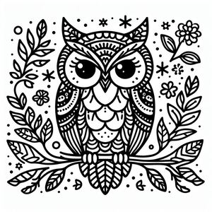 An owl sitting on top of a tree branch