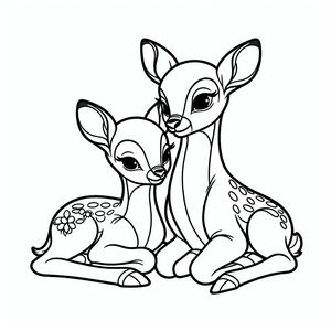 Một vài con nai ngồi cạnh nhau
