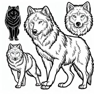 Three different types of wolfs