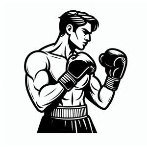 A man with boxing gloves on his hands