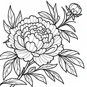 A black and white drawing of a flower 2