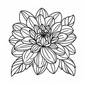 A black and white drawing of a flower 3