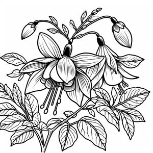 A black and white drawing of a flower 2