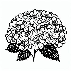 A black and white drawing of a flower 2