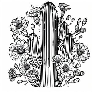 A cactus with flowers in the middle of it
