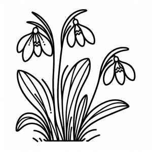 A black and white drawing of a flower