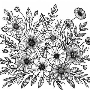 Beautiful flowers with many glass