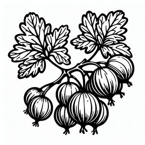 A black and white drawing of a bunch of flowers 4