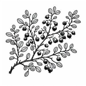A branch with berries and leaves on it 3