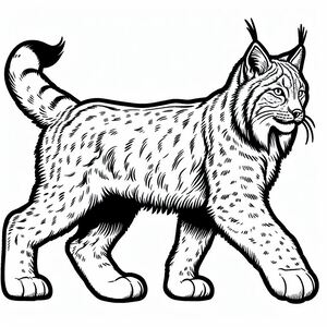 Walking Canadian Lynx 1