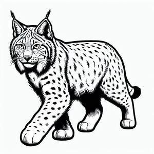Walking Canadian Lynx 4