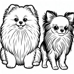 Pomeranian Dog and Chihuahua 1
