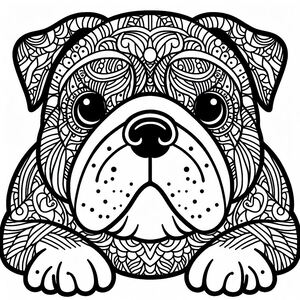 Bulldog Zentangle 4