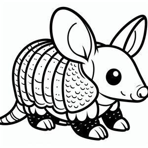 Cartoon Armadillo 1