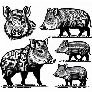 Javelina Peccaries Wild Pigs 3