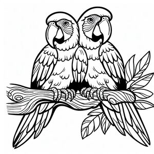 Two Scarlet Macaws 1