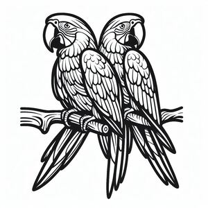 Two Scarlet Macaws 4