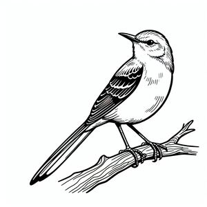 Perched Northern Mockingbird 2