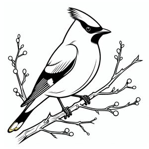 Đậu tuyết tùng Waxwing 2