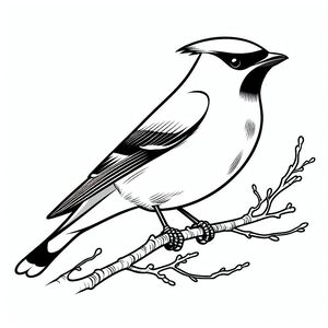 Đậu tuyết tùng Waxwing 3