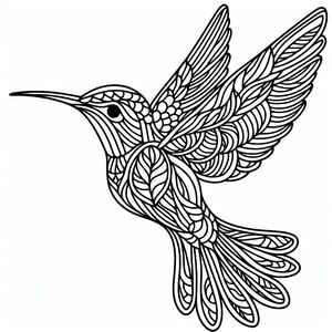 Hummingbird Zentangle 1