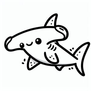 Cartoon Hammerhead Shark 1