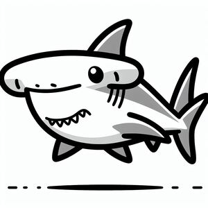 Cartoon Hammerhead Shark 2