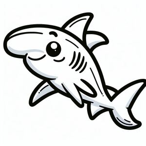 Cartoon Hammerhead Shark 3