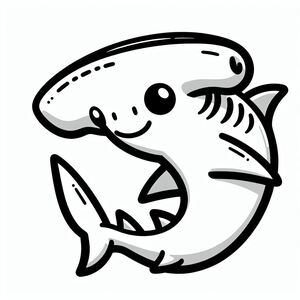Cartoon Hammerhead Shark 4