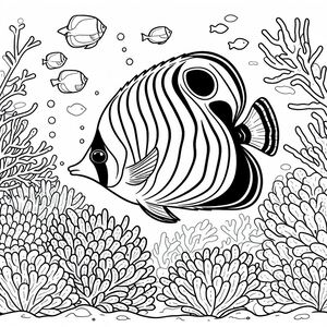 Butterflyfish Enjoying Coral Reef 3