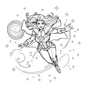 Captain Marvel in space
