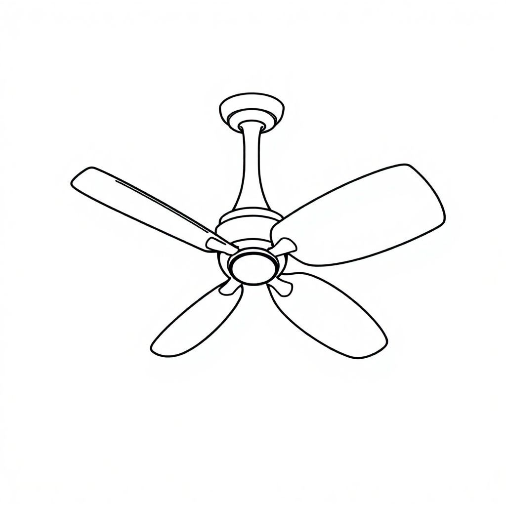 5 blade modern ceiling fan