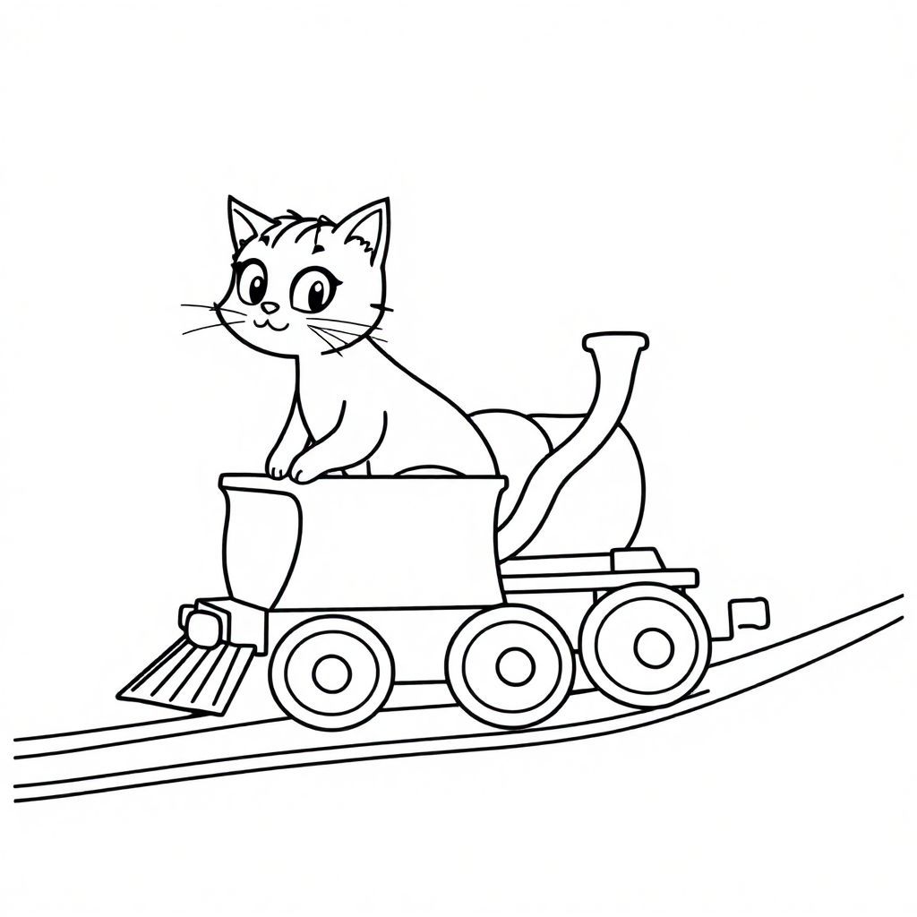 A cat on the train