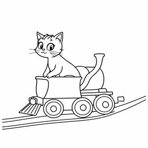 A cat on the train