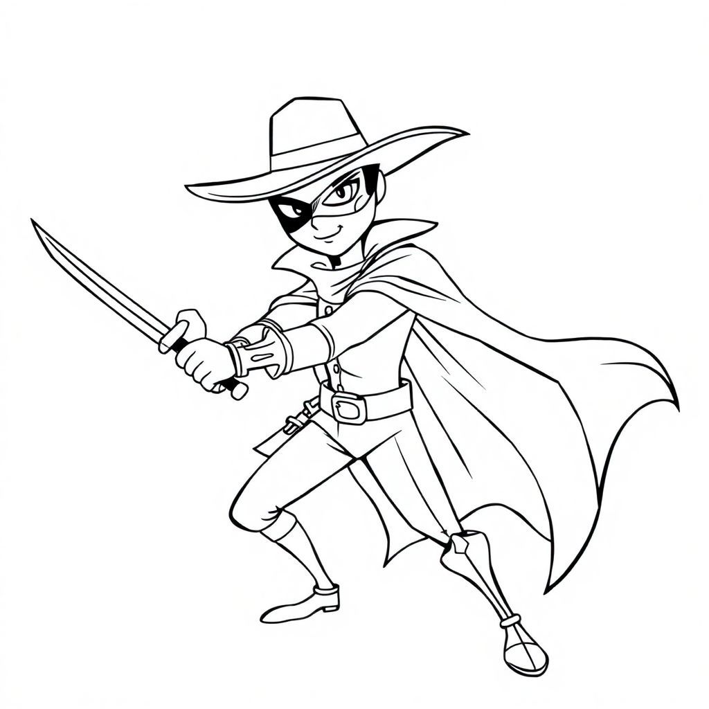 Zorro’ character with swords