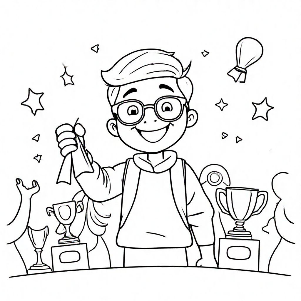 a student take part in a competition