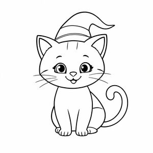Create 1 cat with a hat