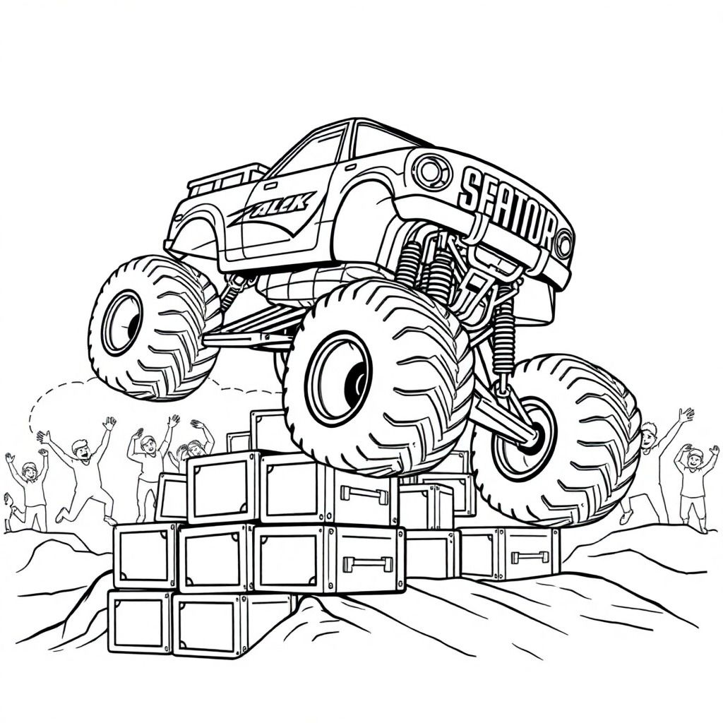 one monster truck scene