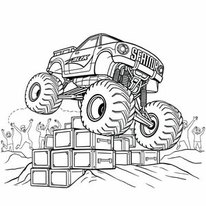 one monster truck scene