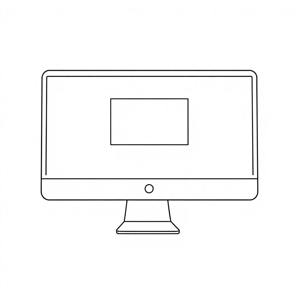 Create an image of a 27" iMac with a website open on the screen